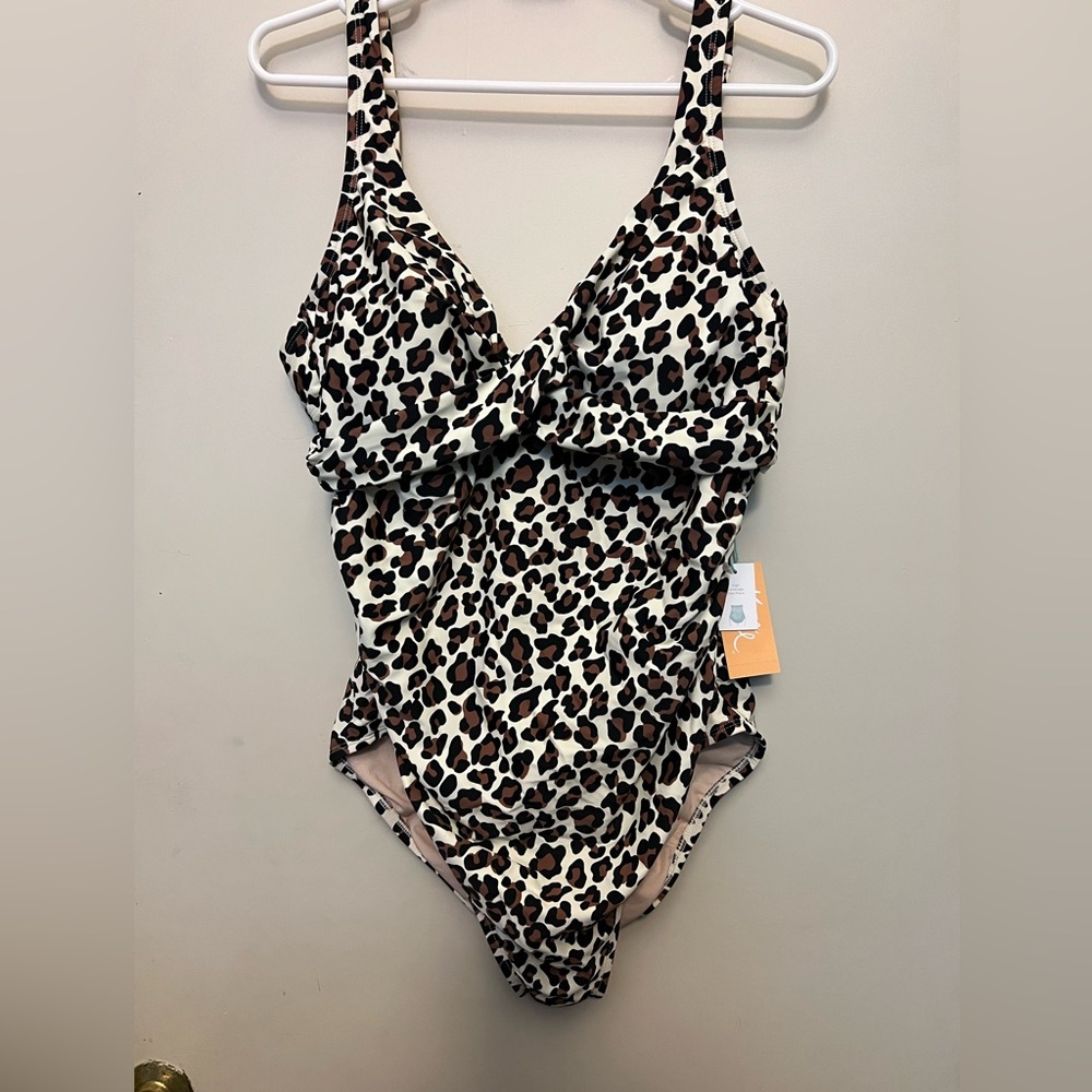 NWT Kona Sol Leopard Bathing Suit